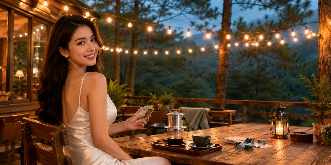 Người chơi xổ số tại Đà Lạt thưởng thức cà phê buổi sáng và tra kết quả trên điện thoại